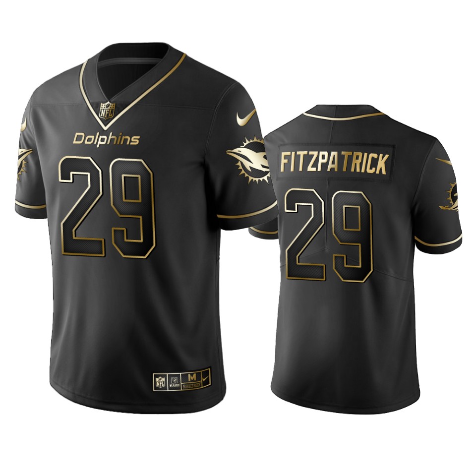 Miami Dolphins 29 Minkah Fitzpatrick Men Stitched NFL Vapor Untouchable Limited Black Golden Jersey